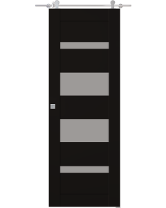 Mirella Vetro Black Matte Barn doors