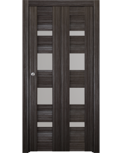 Mirella Vetro Gray Oak Bi-folding doors