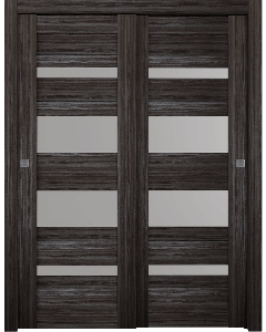 Mirella Vetro Gray Oak Bypass doors