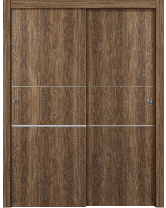 Optima 2H Pecan Nutwood Bypass doors