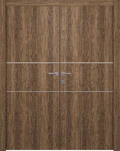 Optima 2H Pecan Nutwood Double doors