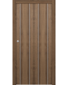 Optima 2U Pecan Nutwood Bi-folding doors