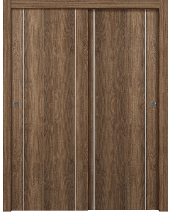 Optima 2U Pecan Nutwood Bypass doors