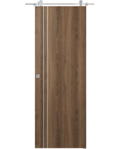 Optima 2V Pecan Nutwood Barn doors