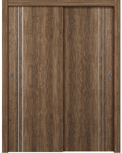 Optima 2V Pecan Nutwood Bypass doors