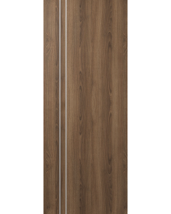 DOOR SLAB OPTIMA 2V PECAN NUTWOOD 18" X 84" X 1 3/4" SOLID CORE