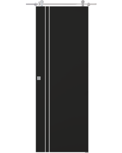 Optima 2V Black Matte Barn doors