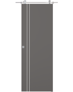 Optima 2V Gray Matte Barn doors
