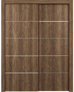 Optima 4H Pecan Nutwood Bypass doors