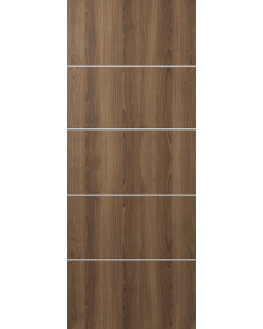 DOOR SLAB OPTIMA 4H PECAN NUTWOOD 18" X 80" X 1 3/4" SOLID CORE