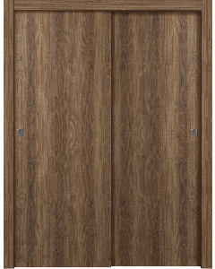 Optima Pecan Nutwood Bypass doors
