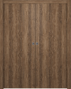 Optima Pecan Nutwood Double pocket doors