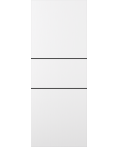 DOOR SLAB OPTIMA 2H BLACK SNOW WHITE 32" X 92 1/2" X 1 3/4" SOLID CORE