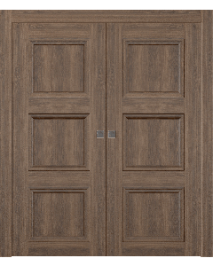 Oxford Duo 07 2Rn Pecan Nutwood Double pocket doors