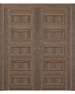 Oxford Duo 07 4R Pecan Nutwood Double pocket doors