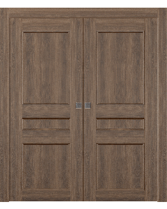 Oxford Uno 07 2R Pecan Nutwood Double pocket doors