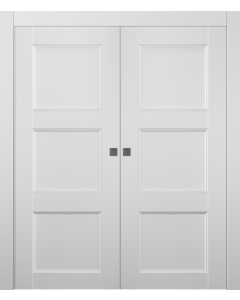Oxford Uno 07 2Rn Snow White Double pocket doors