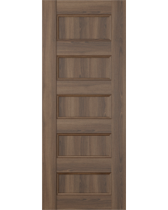 DOOR SLAB OXFORD UNO 07 4R PECAN NUTWOOD 18" X 84" X 1 3/4"