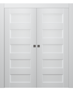 Oxford Uno 07 4R Snow White Double pocket doors