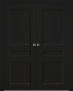 Oxford Uno 07 2R Black Matte Double pocket doors