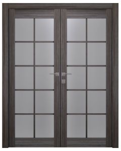 Palladio 10 Lite Vetro Gray Oak Double doors