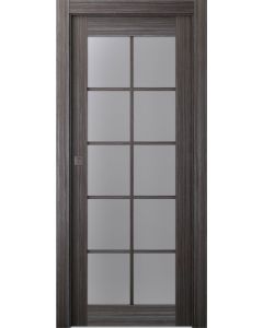 Palladio 10 Lite Vetro Gray Oak Pocket doors