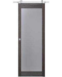 Palladio 207 Vetro Gray Oak Barn doors
