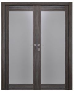 Palladio 207 Vetro Gray Oak Double doors