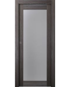 Palladio 207 Vetro Gray Oak Pocket doors