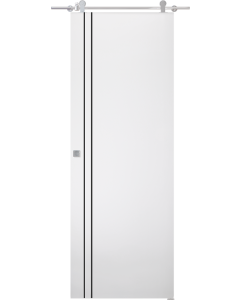 Palladio 2V Black Bianco Noble Barn doors