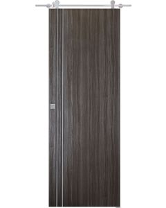 Palladio 2V Gray Oak Barn doors