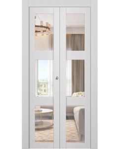 Palladio 3 Lite Clear Vetro Bianco Noble Bi-folding doors