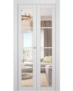 Palladio 4 Lite Clear Vetro Bianco Noble Bi-folding doors