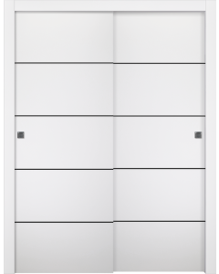 Palladio 4H Black Bianco Noble Bypass doors