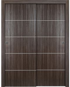 Palladio 4H Gray Oak Bypass doors