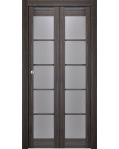 Palladio 5 Lite Vetro Gray Oak Bi-folding doors