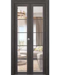Avon 8 Lite Clear Vetro Veralinga Oak Bi-folding doors