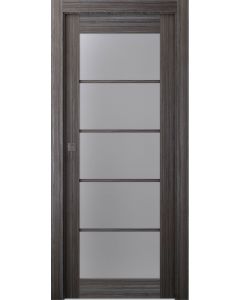 Palladio 5 Lite Vetro Gray Oak Pocket doors