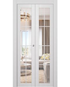 Palladio 8 Lite Clear Vetro Bianco Noble Bi-folding doors