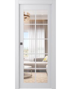 Palladio 10 Lite Clear Vetro Bianco Noble Pocket doors