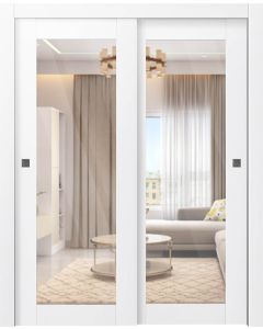 Palladio 207 Clear Vetro Bianco Noble Bypass doors
