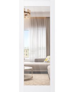 DOOR SLAB PALLADIO 207 CLEAR VETRO BIANCO NOBLE 28" X 80" X 1 9/16" TEMPERED CLEAR GLASS