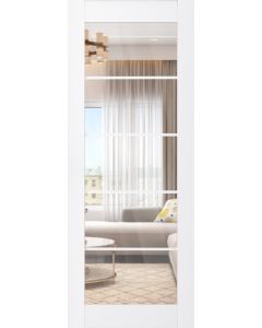 DOOR SLAB PALLADIO 5 LITE CLEAR VETRO BIANCO NOBLE 32" X 84" X 1 9/16" TEMPERED CLEAR GLASS