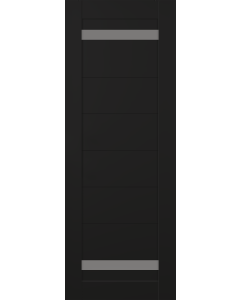 DOOR SLAB PERLA VETRO BLACK MATTE 28" X 84" X 1 3/4" FROSTED GLASS