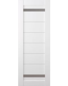 DOOR SLAB PERLA VETRO BIANCO NOBLE 30" X 96" X 1 9/16" FROSTED GLASS