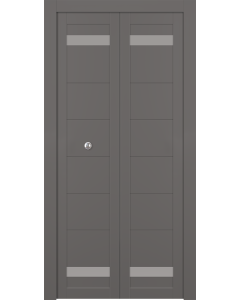 Perla Vetro Gray Matte Bi-folding doors
