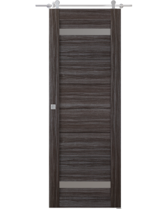 Perla Vetro Gray Oak Barn doors