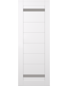 DOOR SLAB PERLA VETRO SNOW WHITE 18" X 92 1/2" X 1 3/4" FROSTED GLASS
