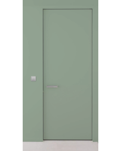 Primed Door Example For Painting In Plain Green Frameless