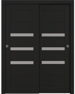 Rita Vetro Black Matte Double pocket doors